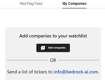 Personalized company watchlist
