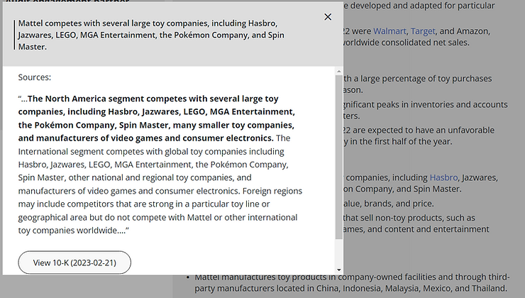 Auditable background memo