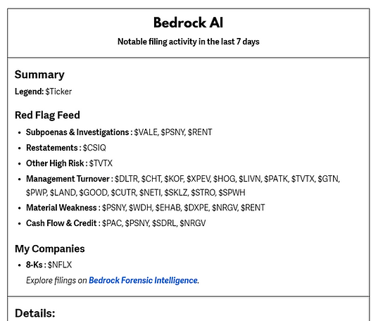 Bedrock AI notable filings